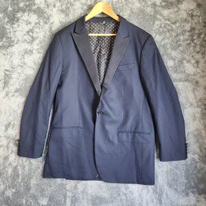 BONOBOS Standard Fit Sports Coat Blazer Wool 1 Button Blue Mens Size 42L EUC